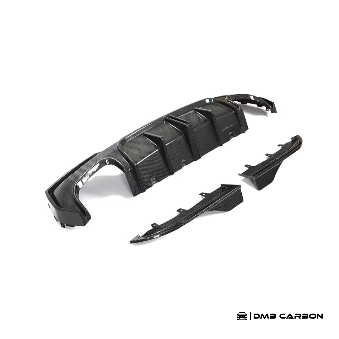 G22 4-Series KB-Style Carbon Fiber Rear Diffuser With Rain Light