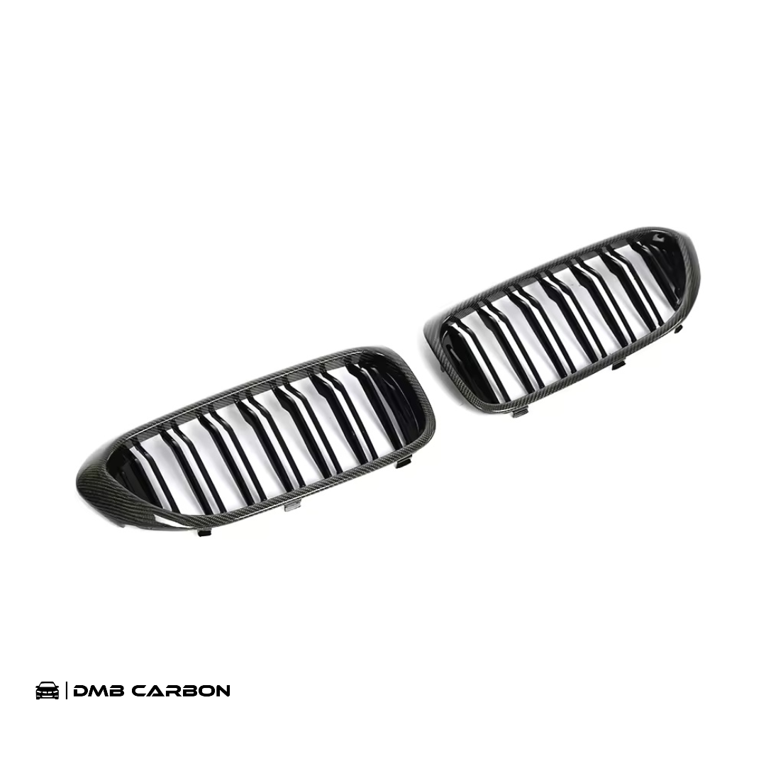 F90 M5 & G30 5-Series Carbon Fiber Dual Slat Front Grille (Pre-LCI Vehicles)